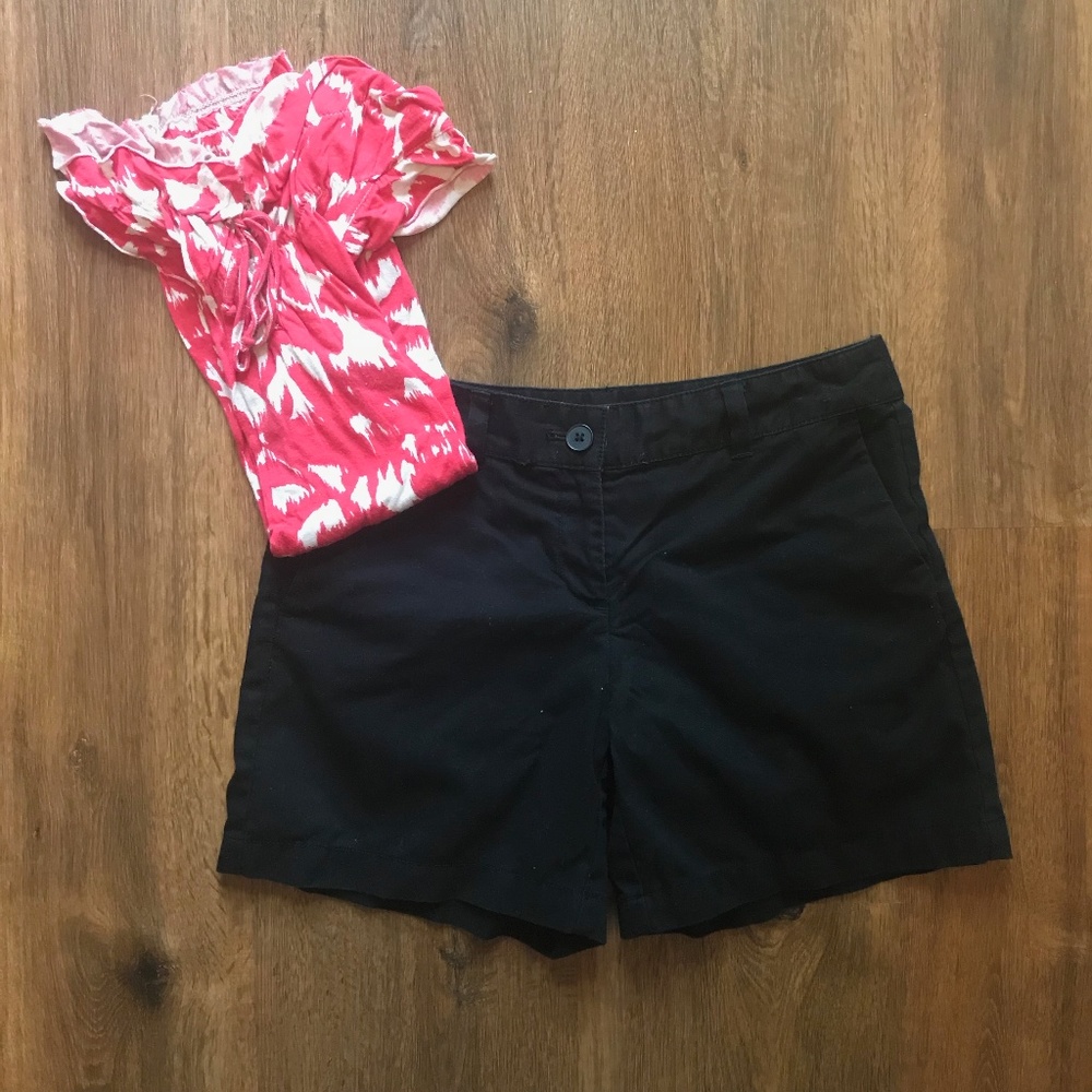 SALE Loft Black Chino 6” Inseam Shorts Size 4